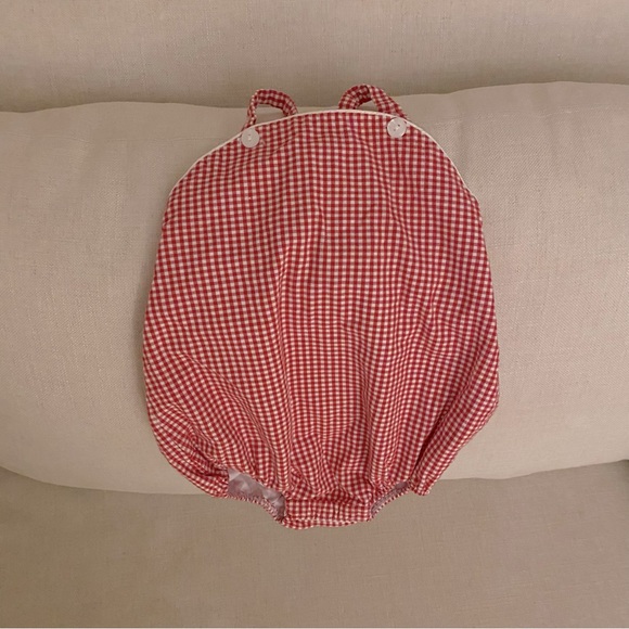 Boys Red Gingham Sunsuit 2T - Picture 1 of 4